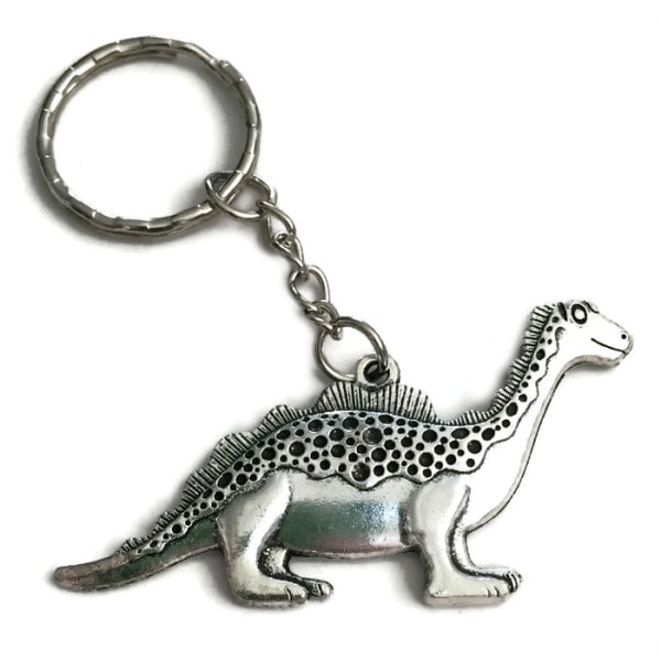 Nøkkelring - Dinosaur i sølv Silver