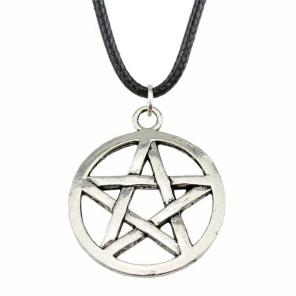 Halskæde - Pentagram - Pentacle - Snor Silver