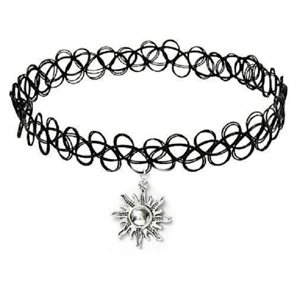 Choker - Sol - Tattoo - 90-tal - Spets