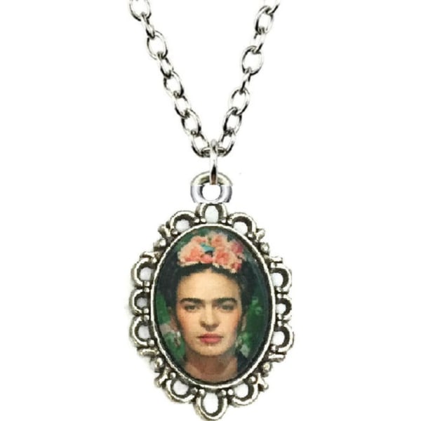 Necklace - Frida Kahlo - Silver Multicolor