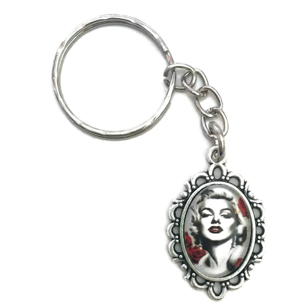 Nyckelring Marilyn Monroe Silver Vintage-look Multicolor
