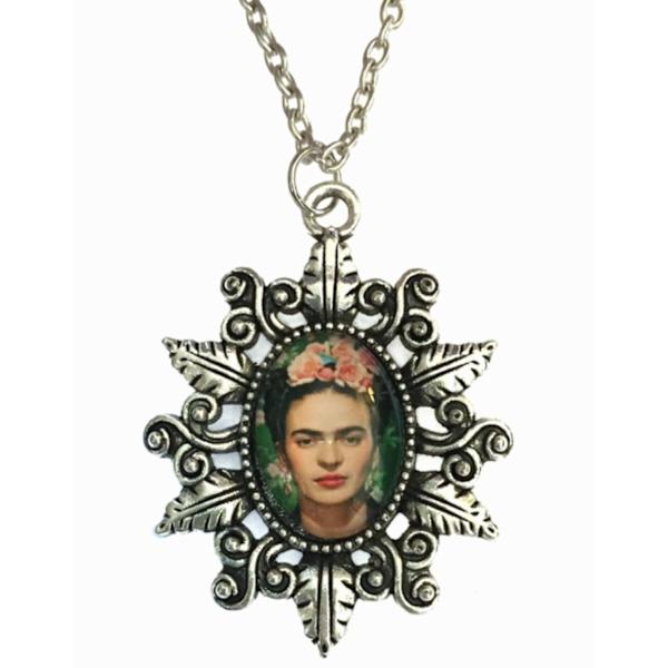 Halsband Frida Kahlo Feminist Feminism Ikon Rostfri kedja multifärg