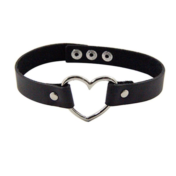 Choker - SVART - Hjärta - Goth  Rock  Punk Rollspel Vegan