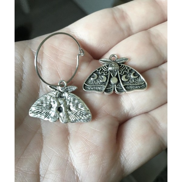 Øreringe - Moth Silver
