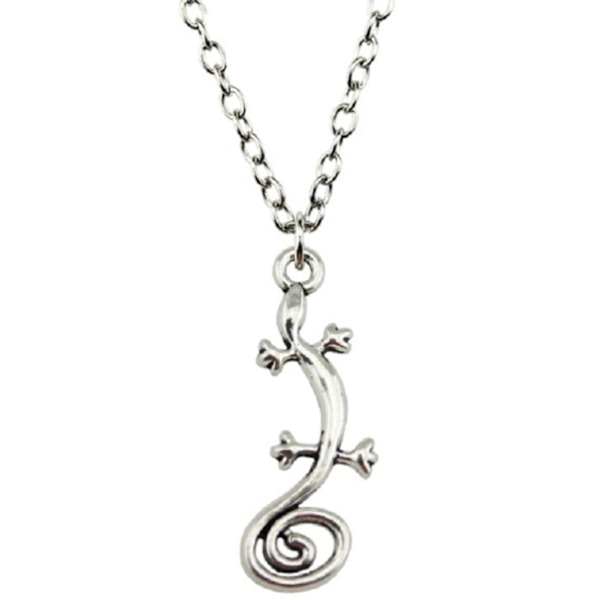 Necklace - Lizard - Gecko - Chain or Cord 46/rem
