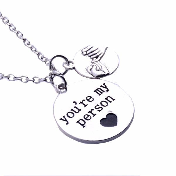 Halsband Kompis YouÂ´re My Person Partner Kärlek Vänskap Silver