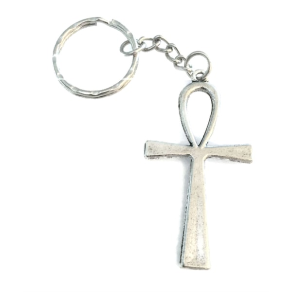 Keyring - Ankh - Egyptian - Silver Silver