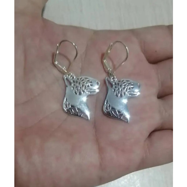 Earrings - Bullterrier Silver