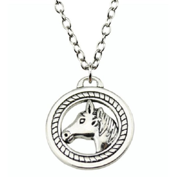 Necklace - Horse - Head - Chain Silver