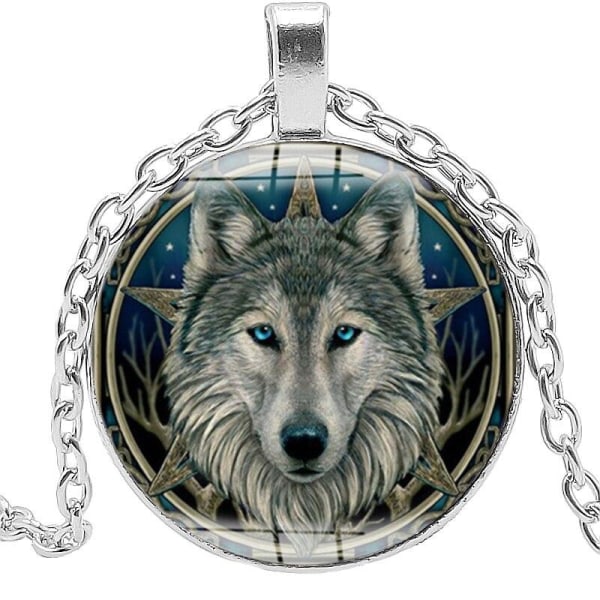 Halsband Varg Wolf Rovdjur Fenrisulv Predator Pagan multifärg