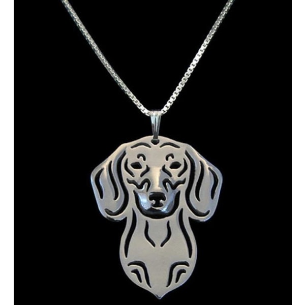 Halsband TAX Korthårig Hund Silverfärgad Djurälskare Dachshund Silver