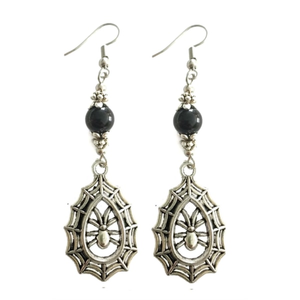 Earrings - Spiderweb - Onyx Black