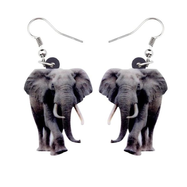 Örhängen Elefant Djur Elephant Afrika Savann grå 488c | grå | Fyndiq
