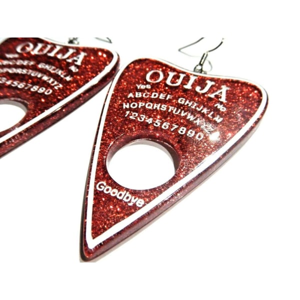 Earrings - Ouija - Acrylic - Red Red