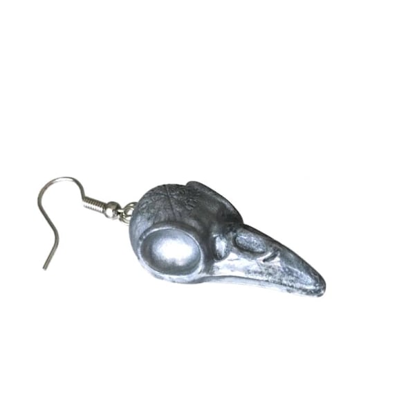 Necklace - Raven - Skull - Runes Silver