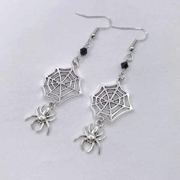 Earrings - Spiderweb Black