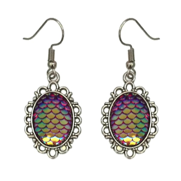 Earrings - Scale - Dragon - Rainbow Multicolor