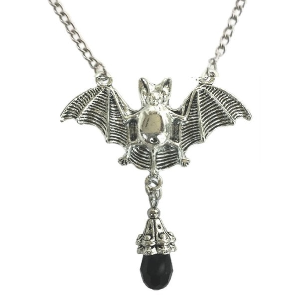 Necklace - Choker - Bat - Bead - Black Black