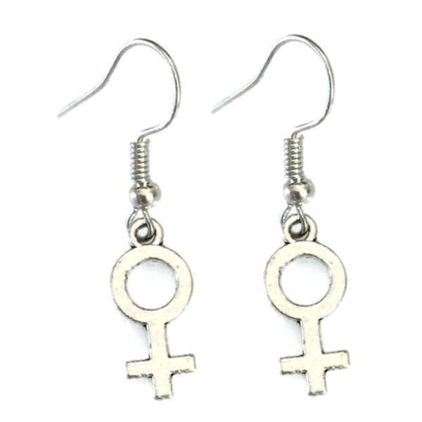 Örhängen Feminist Feminism Venus  Kvinnosymbol Silver