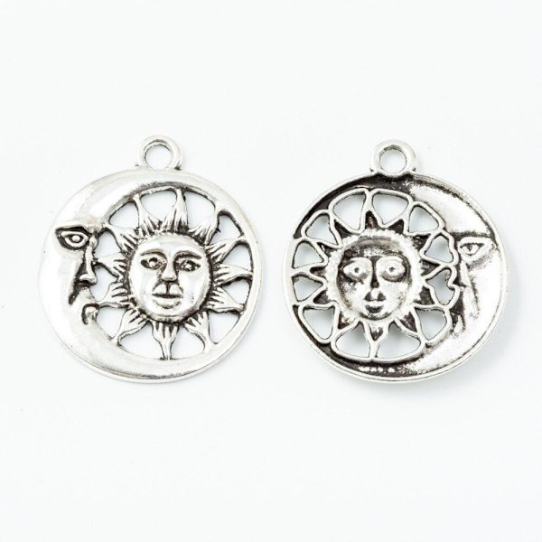 Necklace - Moon - Sun Silver