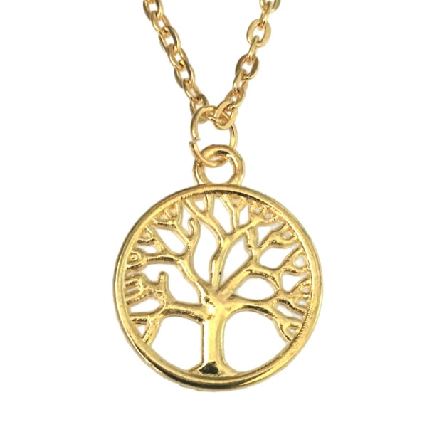 Halsband Livets Träd Guldfärg Tree Of Life  Symbol Guld
