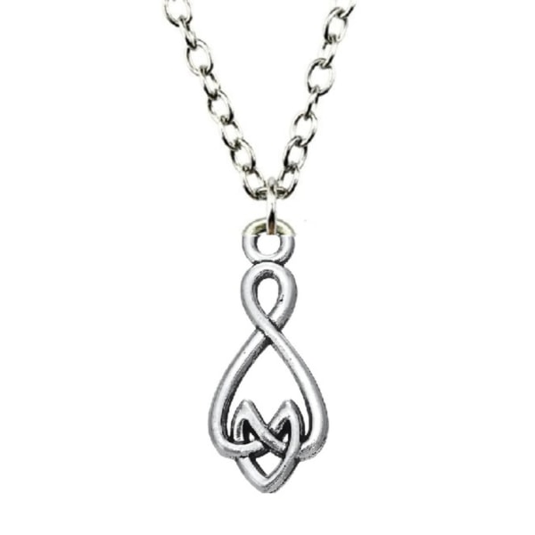 Halsband Keltisk Knut Knot Triquetra Celtic Rostfri Kedja Silver