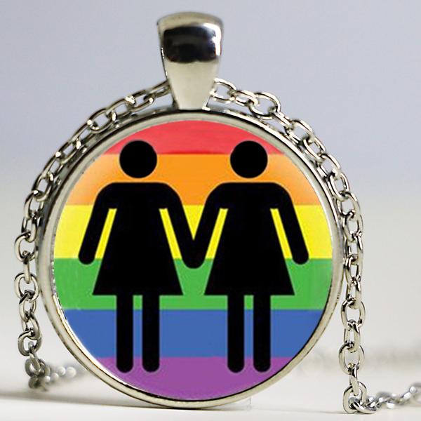 Halsband Pride HBTQ Lesbisk Gay Regnbåge LGBT Regnbågssmycke multifärg