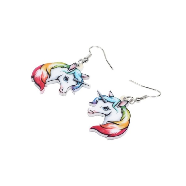 Örhängen Enhörning Unicorn Sagoväsen Regnbåge Fantasy multifärg