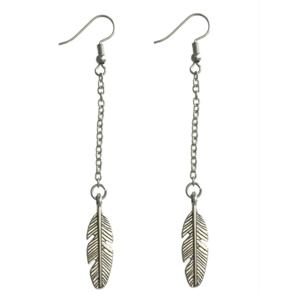 Örhängen Fjäder Feather Fjädrar Boho Hippie Bohem Silver