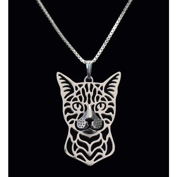 Halsband Bengal Katt Djurälskare Kattras Silver