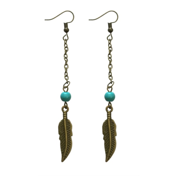 Örhängen Fjäder Feather Turkos Fjädrar Boho Hippie Bohem Turquoise