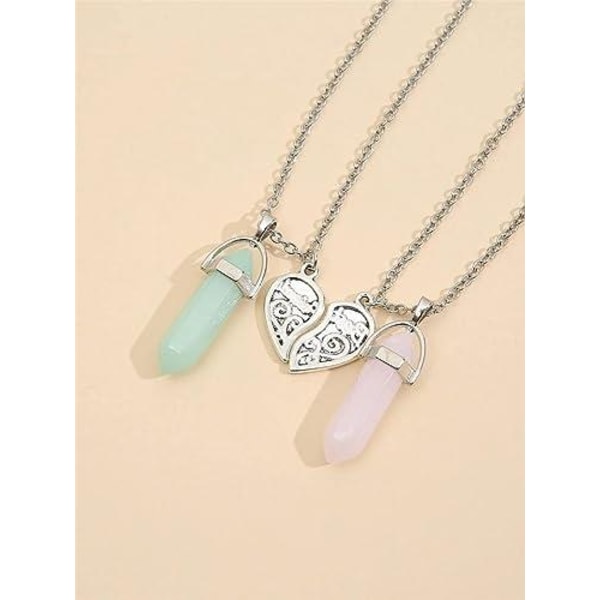 Halskjede - Best Friends - Rose Quartz - Aventurin Silver