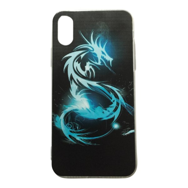 iPhone XS MAX - Dragon - sininen/musta Blue