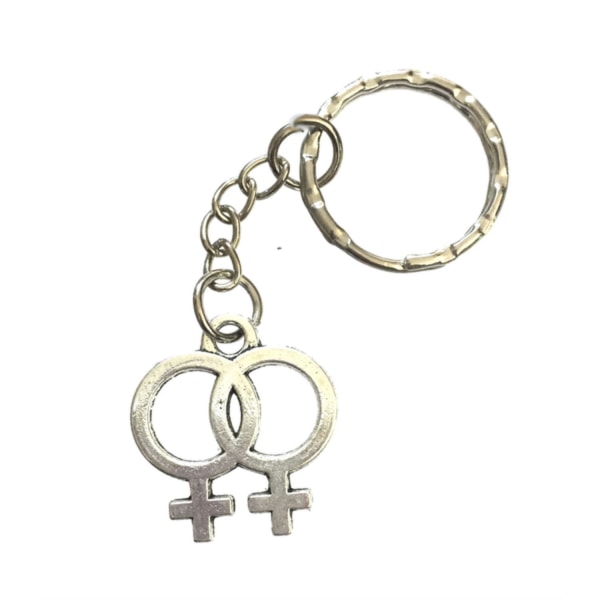 Nyckelring Pride Kvinnosymbol Gay Hbtq Feministsymboler Silver