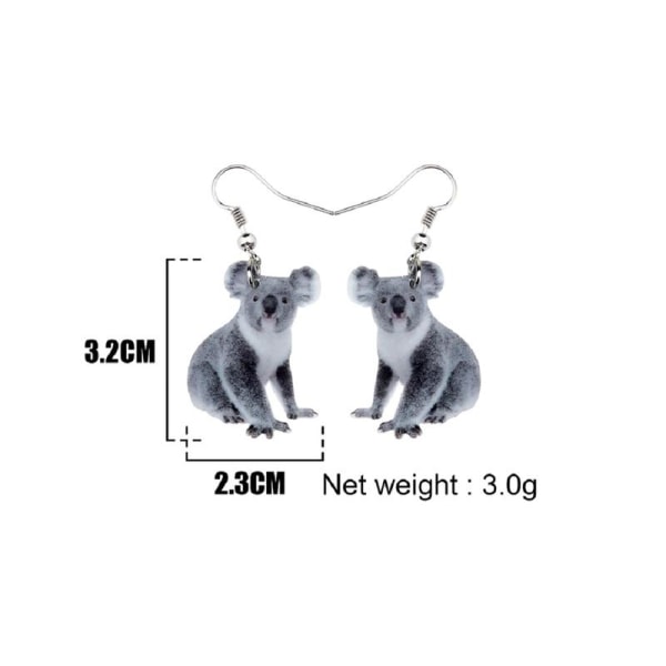 Earrings - Koala - Acrylic White