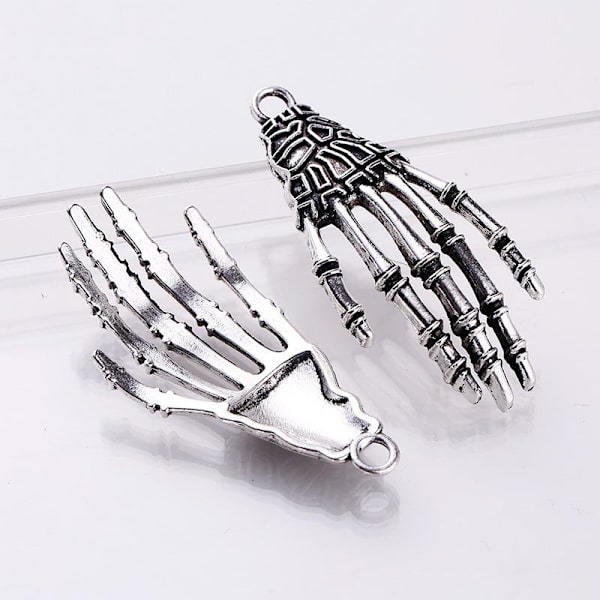 Earrings - Skeleton - Hand Silver