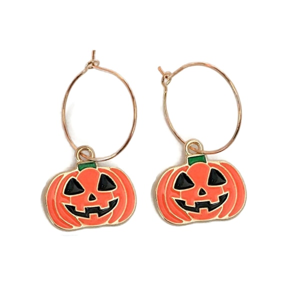 Earrings - Creoles - Pumpkin Yellow