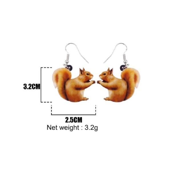 Earrings - Squirrel - Enamel Multicolor