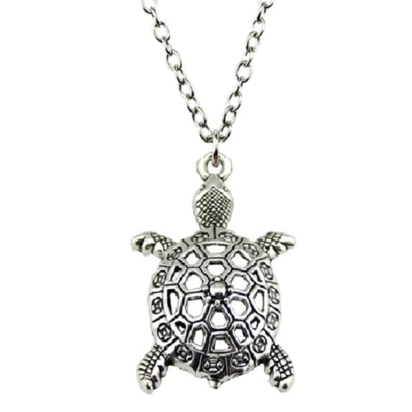 Halsband Sköldpadda STOR Turtle Havsdjur Silver