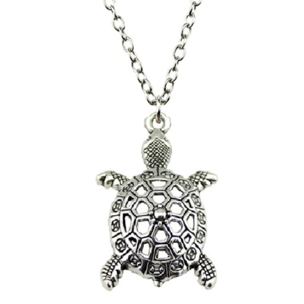 Necklace - Turtle - Tortoise - Large - Chain Silver