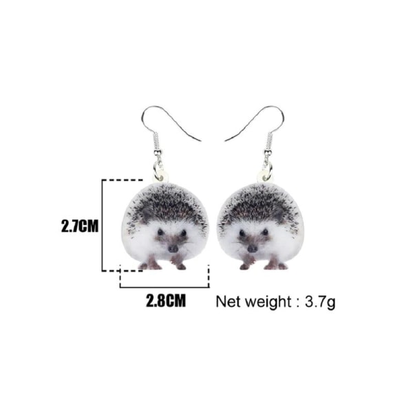 Earrings - Hedgehog - Acrylic Multicolor