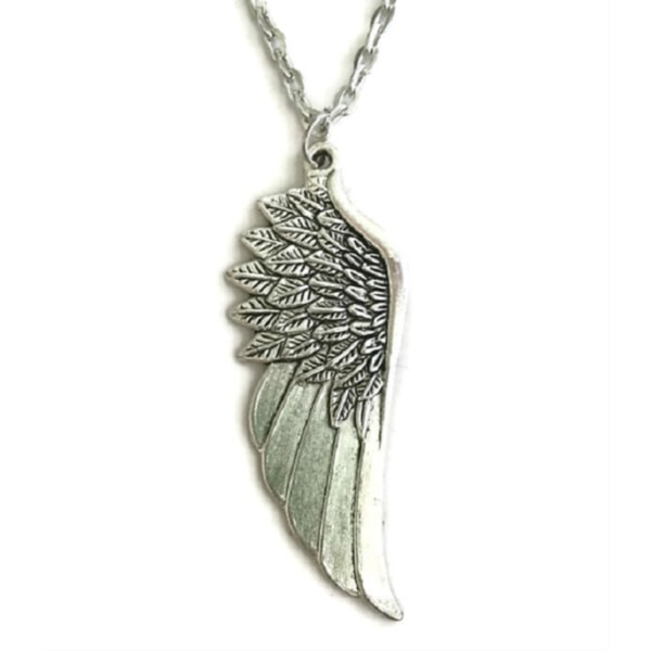 Halskæde - Angel Wing - Lang kæde Silver