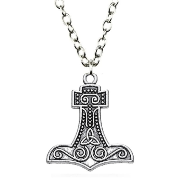 Halsband Tors Hammare Thor Mjölner Symbol Nordisk mytologi Silver
