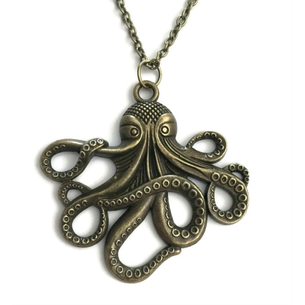Halskæde - Octopus Octopus Kraken Cthulhu - Bronze rem/46