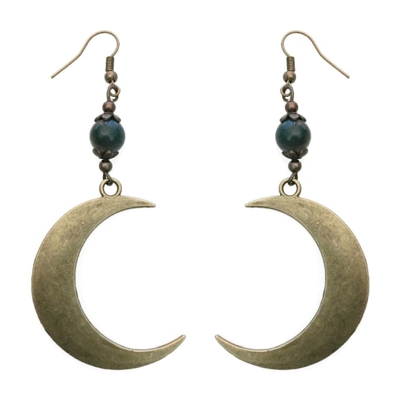 Korvakorut - Crescent Moon - Moons Akaatti - Pronssi Brown