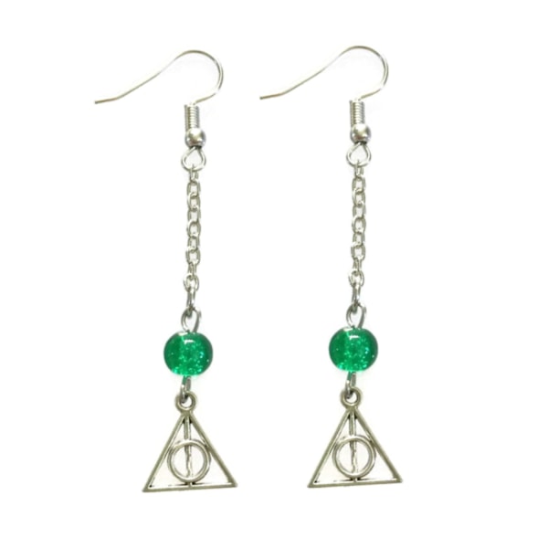 Örhängen Slytherin Deathly Hallows Hogwarts Harry Potter Grön