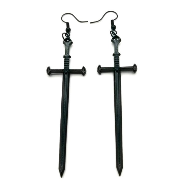 Korvakorut - Sword - Musta Silver