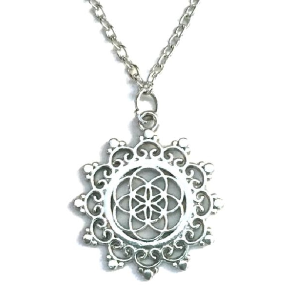 Necklace - Seed of Life - Mandala Silver
