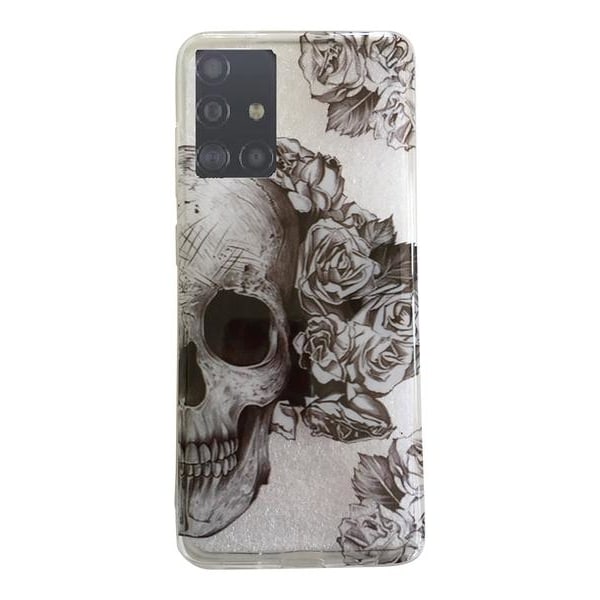 Samsung Galaxy S20 ULTRA - Skull - Roses - Gjennomsiktig Black