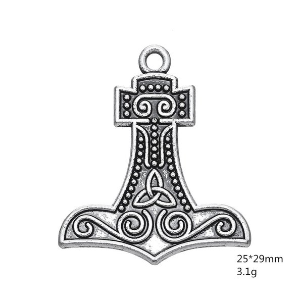 Earrings - Thor's Hammer - Mjollnir - Norse Mythology Silver